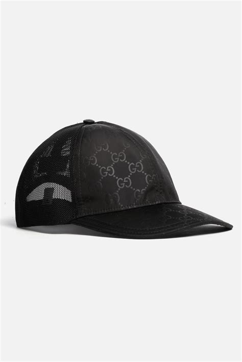 gucci gg nylon baseball cap black|Gucci baseball cap limited edition.